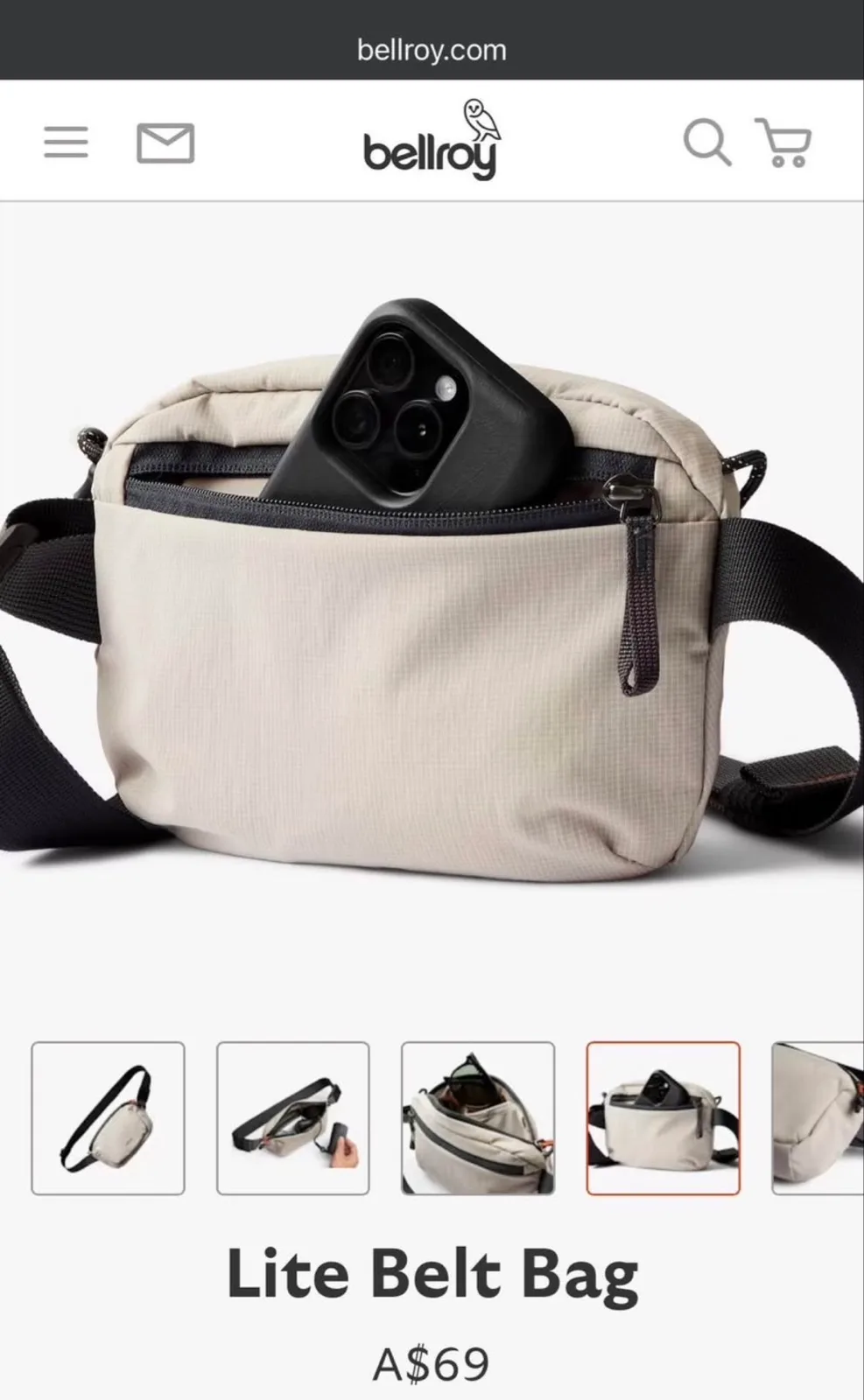 Bellroy Lite Belt Bag / Cross Body Bag / Sling Bag — photo 5