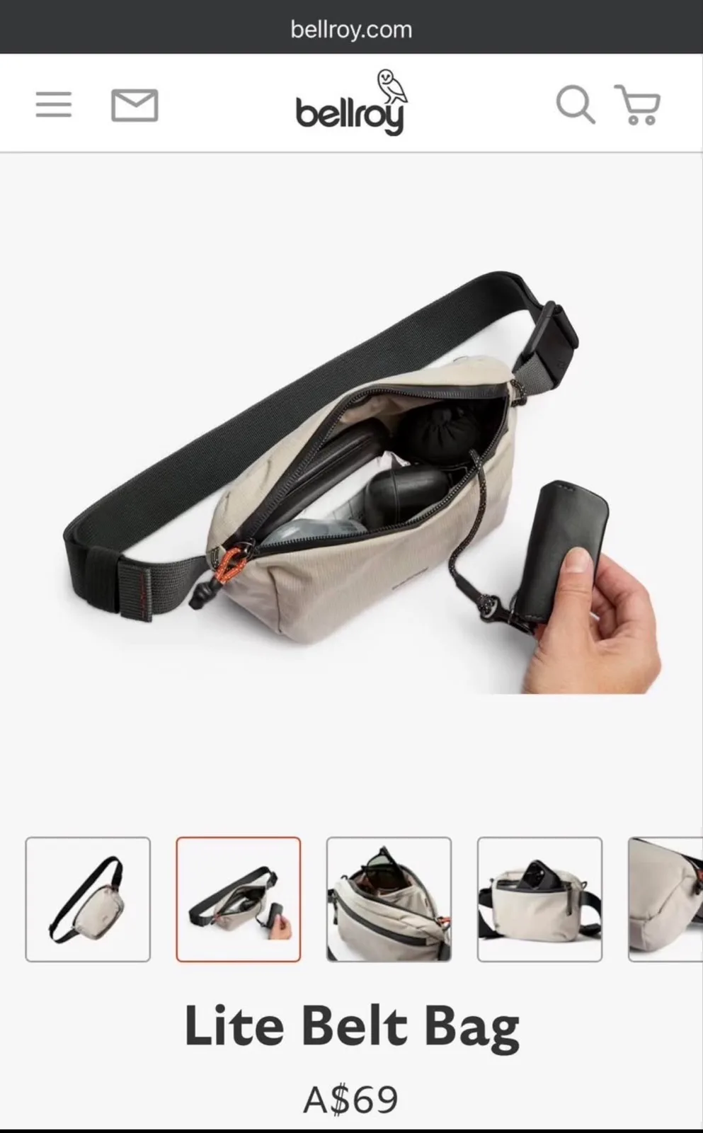 Bellroy Lite Belt Bag / Cross Body Bag / Sling Bag — photo 4