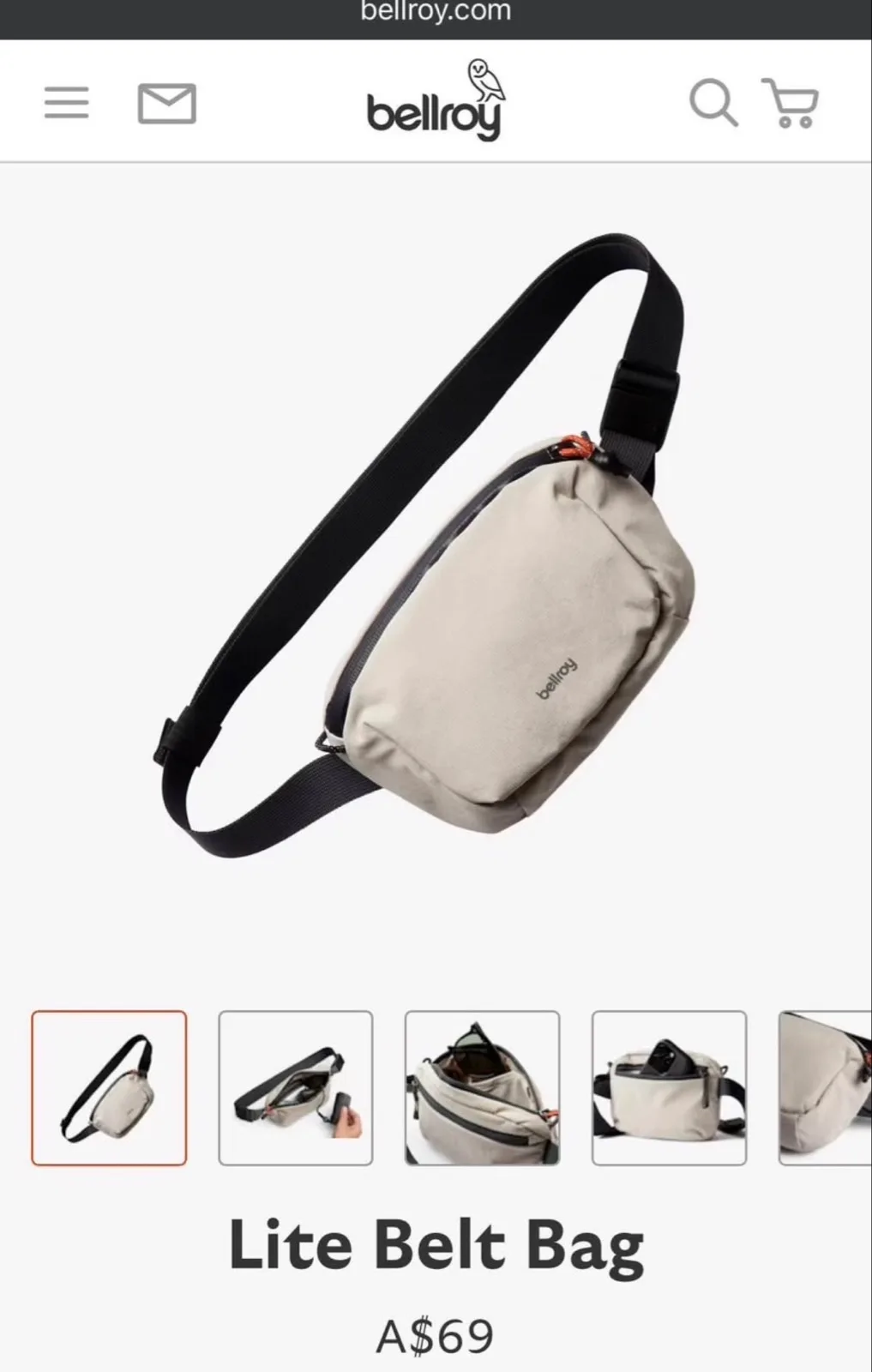 Bellroy Lite Belt Bag / Cross Body Bag / Sling Bag — photo 3