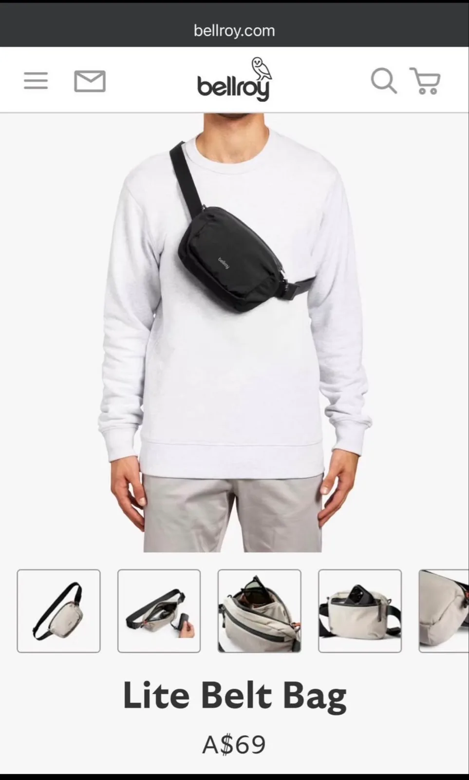 Bellroy Lite Belt Bag / Cross Body Bag / Sling Bag — photo 7