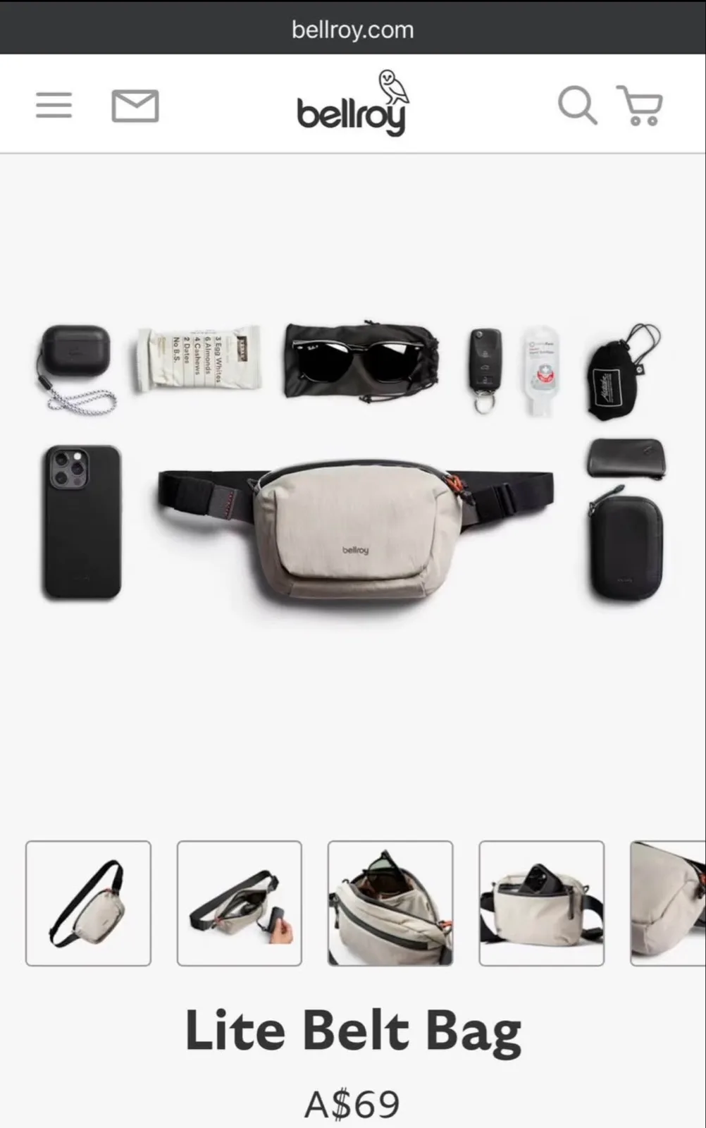 Bellroy Lite Belt Bag / Cross Body Bag / Sling Bag — photo 6