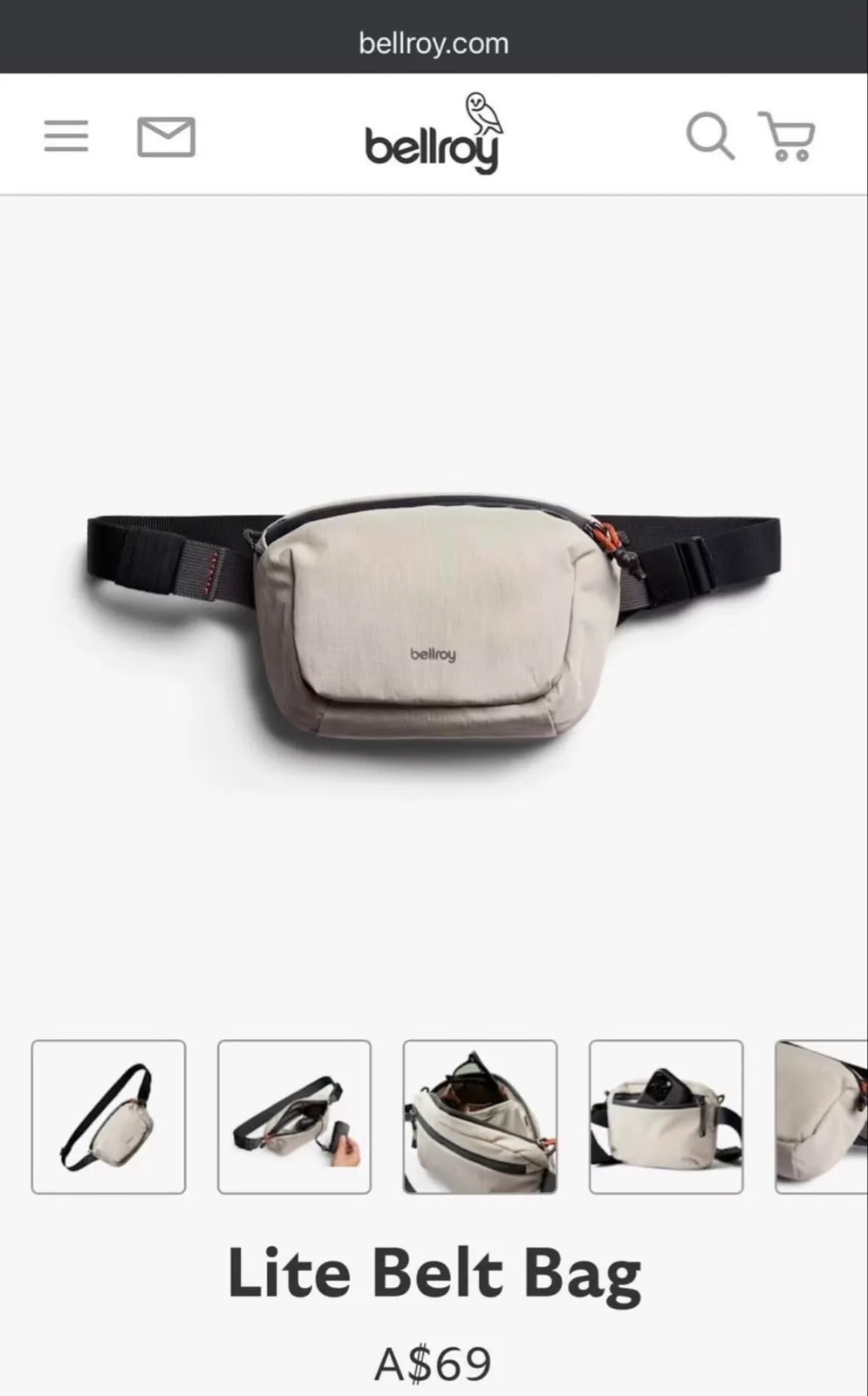 Bellroy Lite Belt Bag / Cross Body Bag / Sling Bag — photo 2