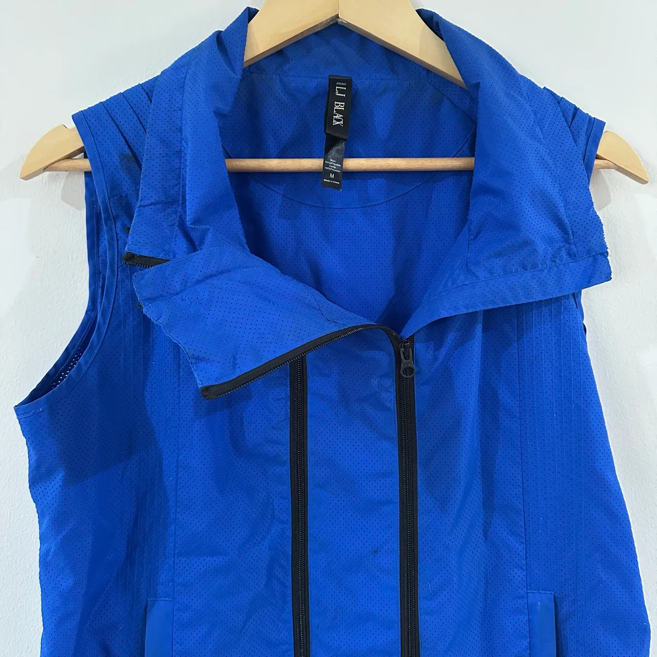 Lorna Jane M Cobalt Blue Mesh Running Vest Zip Up Activewear Athleisure – photo 2