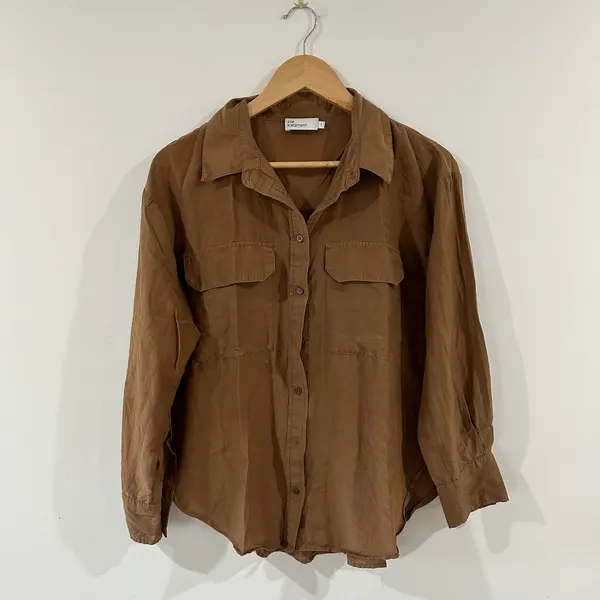 Zoe kratzmann abroad shirt size 1 / 10 au brown