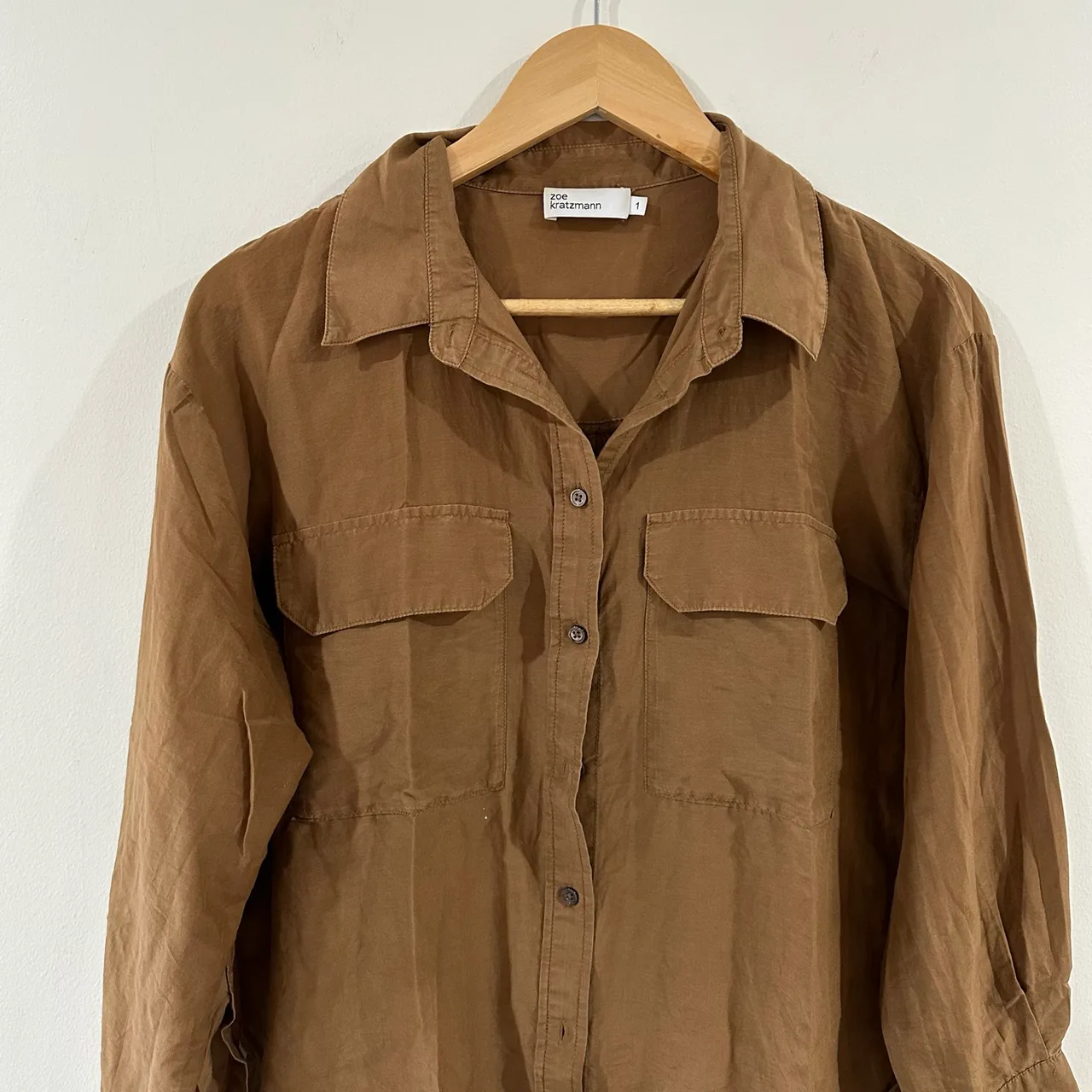 Zoe kratzmann abroad shirt size 1 / 10 au brown – photo 3