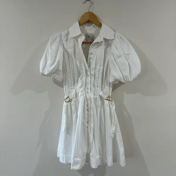 Aje prairie pleated mini dress size 6 bnwt