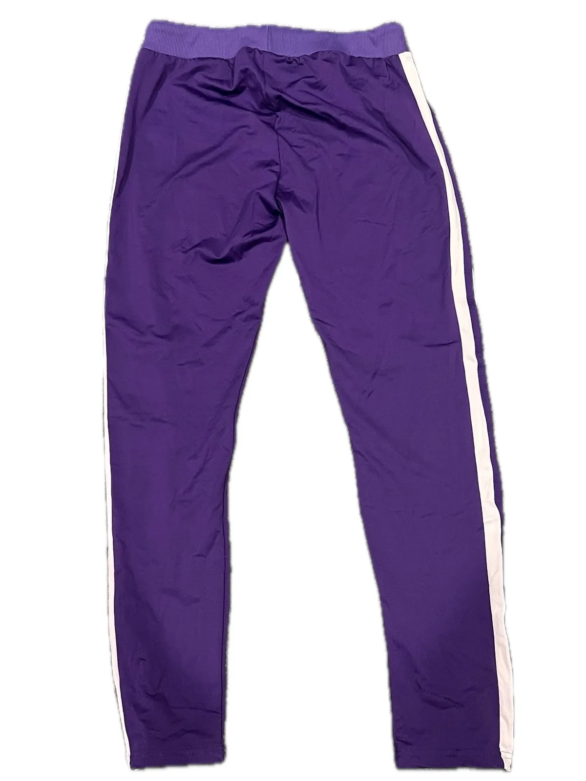 BoohooMan Size Men's L Purple Joggers with White Side Stripes — photo 2
