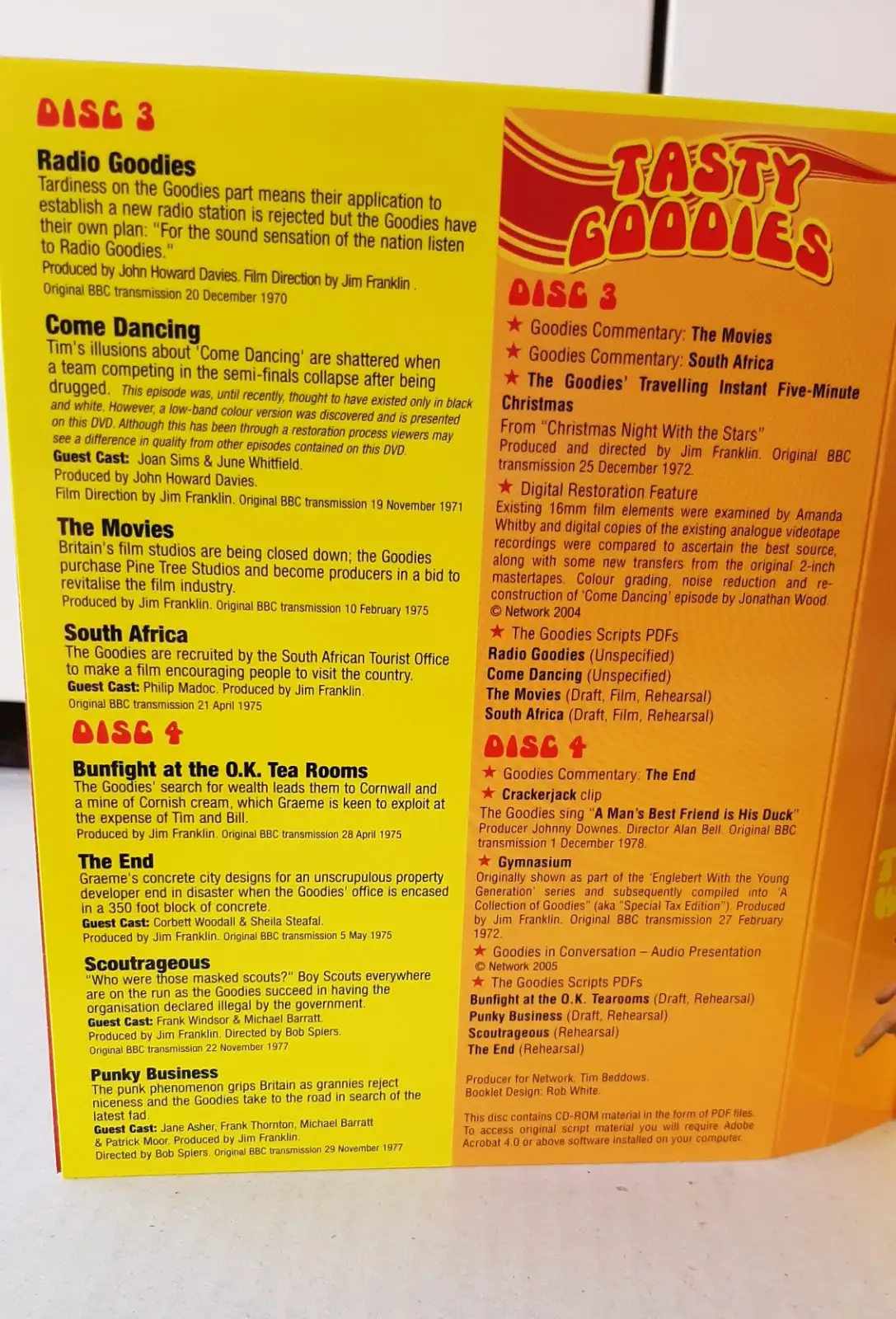 The Goodies: The Tasty Box (4-disc box set) and 22 The Goodies fliers – photo 11
