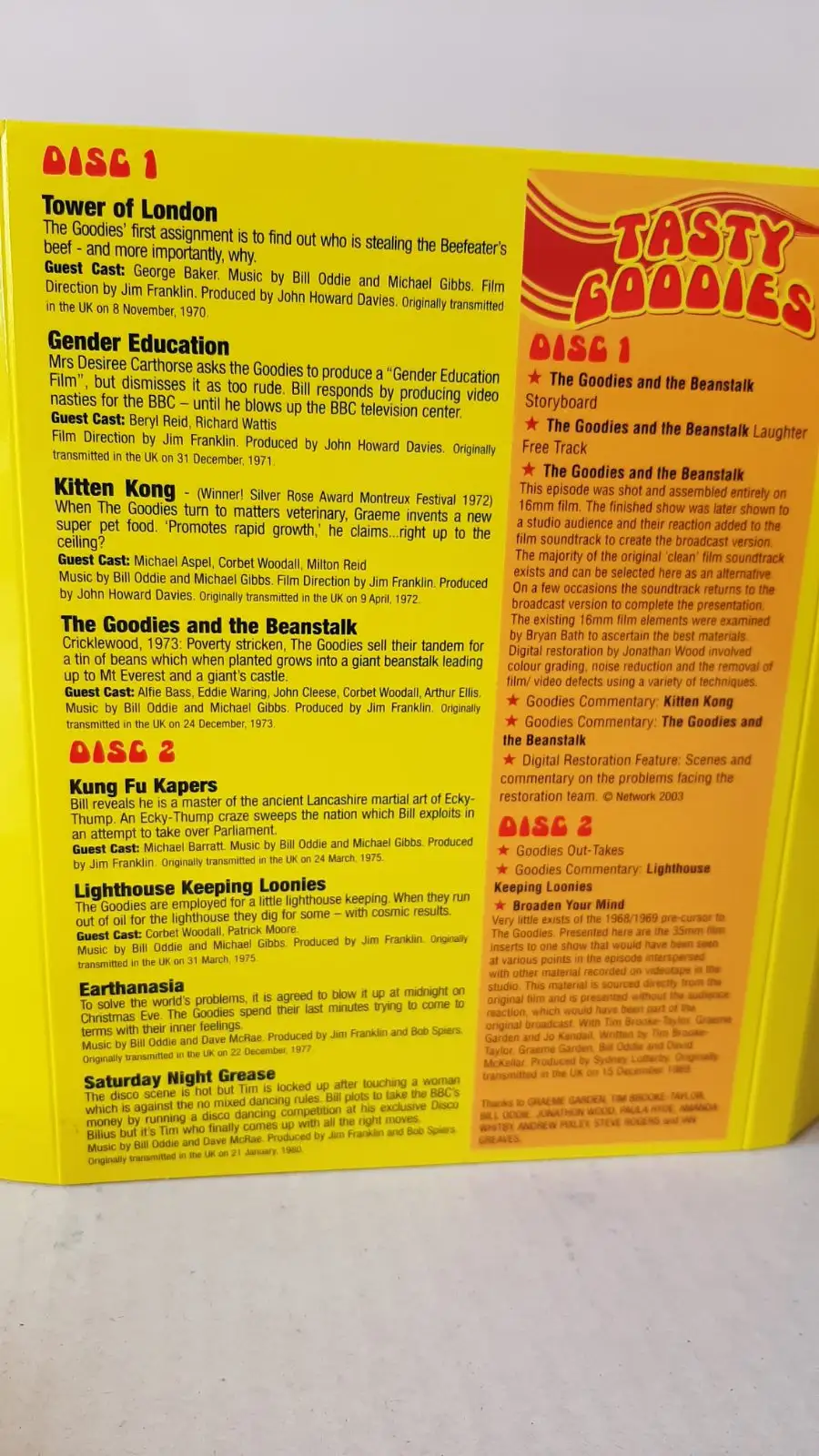 The Goodies: The Tasty Box (4-disc box set) and 22 The Goodies fliers – photo 10