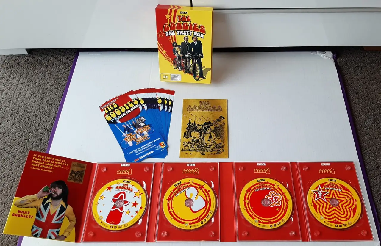 The Goodies: The Tasty Box (4-disc box set) and 22 The Goodies fliers – photo 2