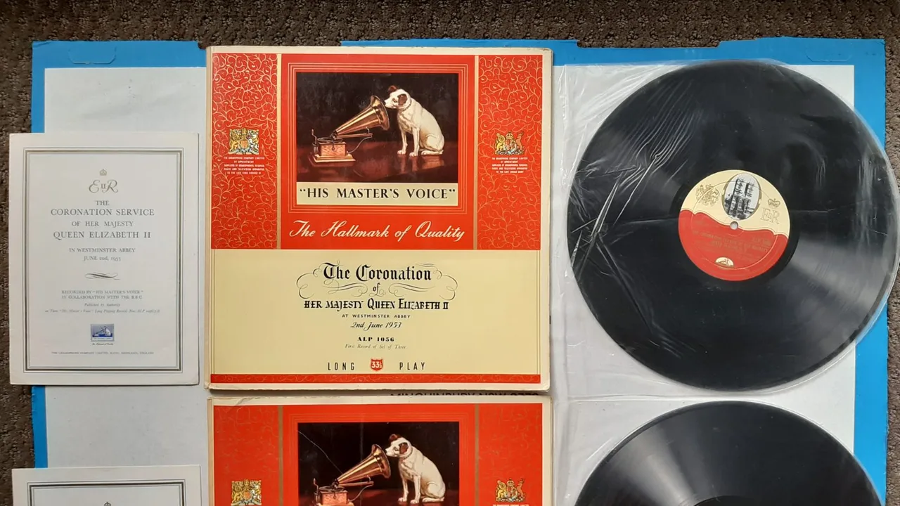 THE CORONATION OF QUEEN ELIZABETH II 1953 His Masters Voice 3 LPs – photo 5