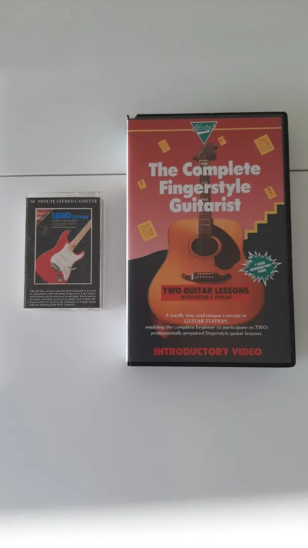 Guitar lessons on VHS video and audio cassette