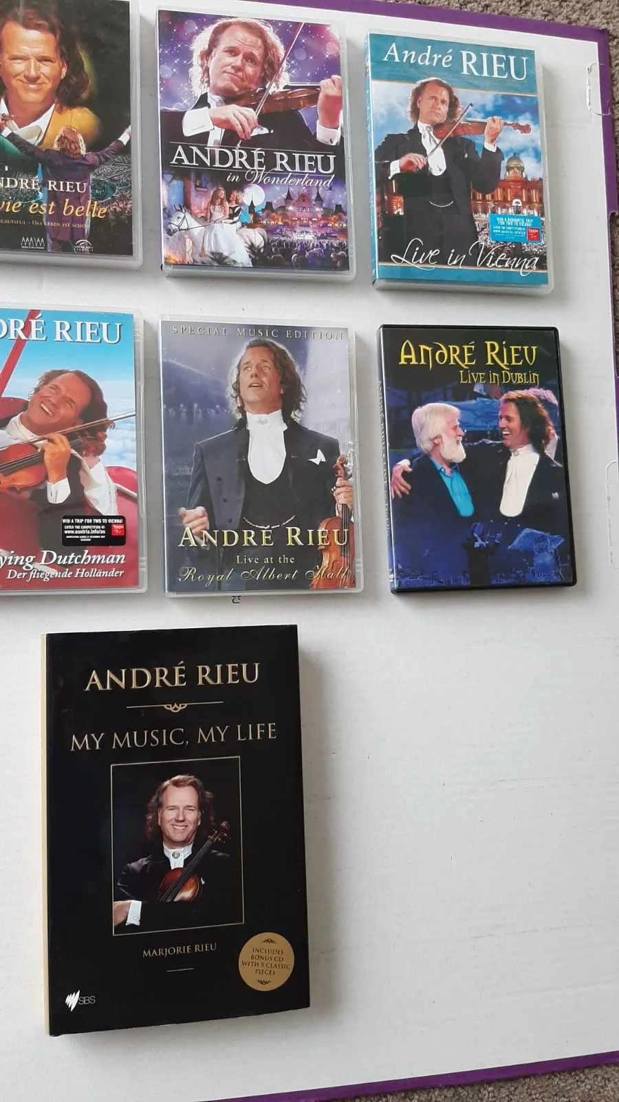 ANDRE RIEU DVDs 15 titles. $50 the lot including book. VGC – photo 4