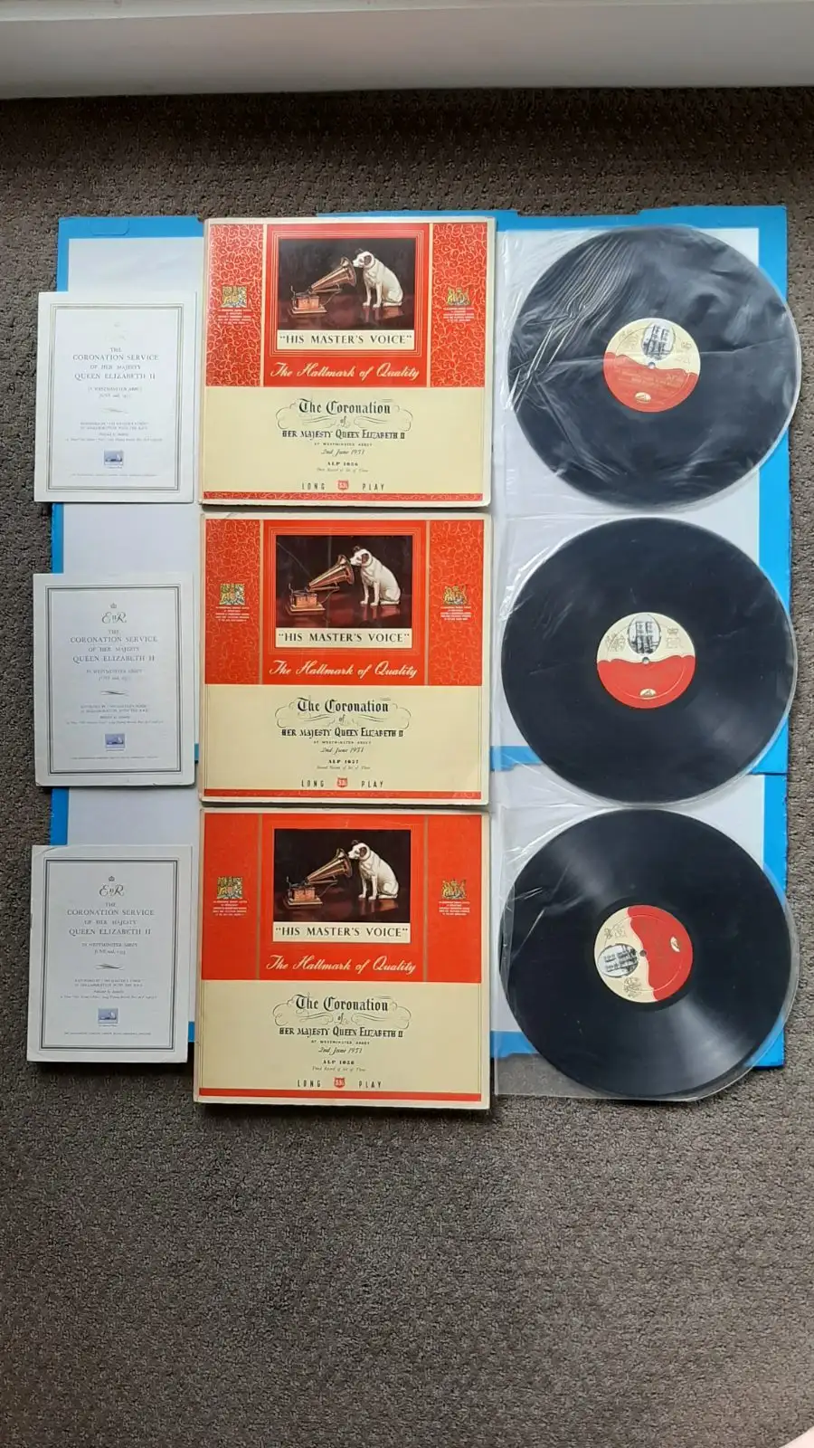 THE CORONATION OF QUEEN ELIZABETH II 1953 His Masters Voice 3 LPs – photo 4