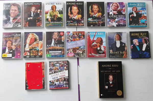 ANDRE RIEU DVDs 15 titles. $50 the lot including book. VGC