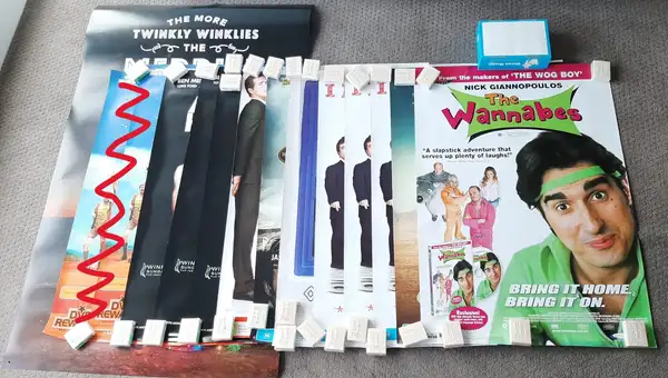 Bulk lot of 10 Australian film / movie posters + extra posters