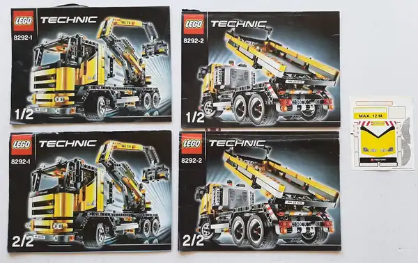 Lego Technic 8292 Cherry Picker - Instruction books and sticker sheet