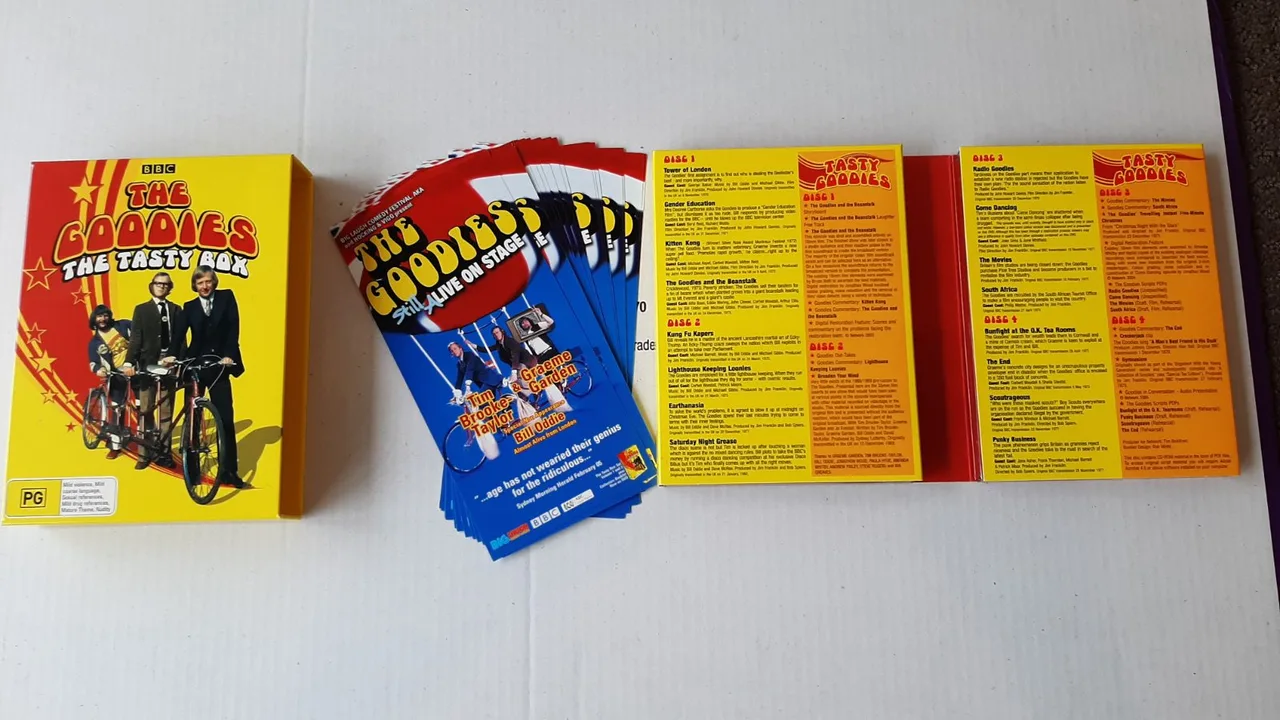 The Goodies: The Tasty Box (4-disc box set) and 22 The Goodies fliers – photo 3