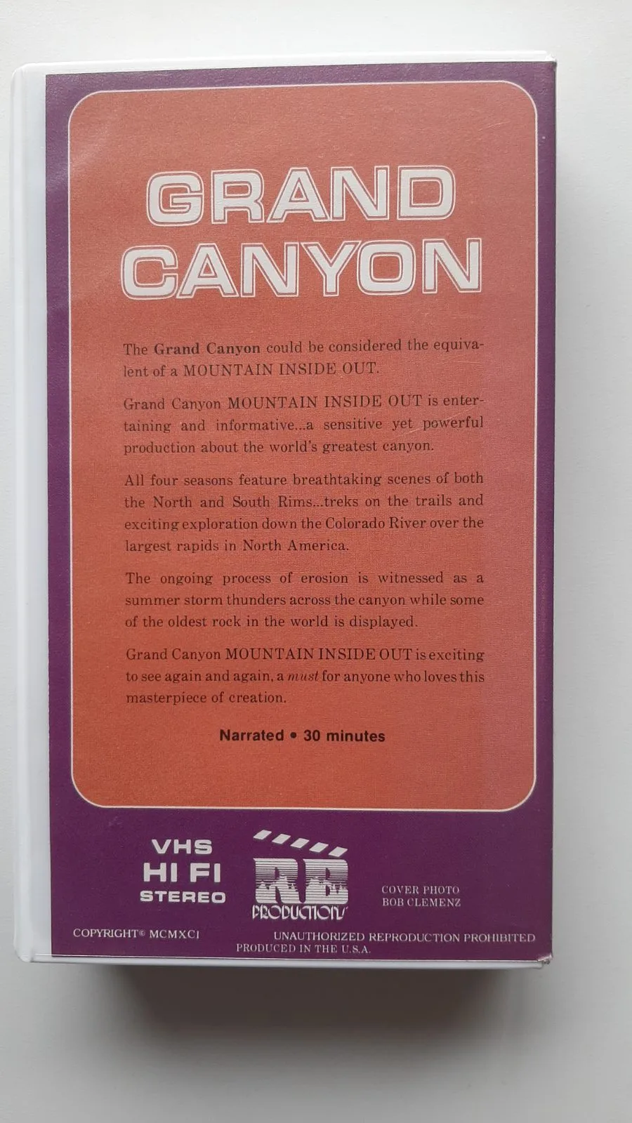 Grand Canyon Mountain Inside Out (1991) - VHS VGC – photo 2