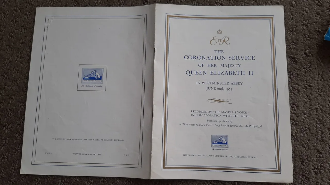 THE CORONATION OF QUEEN ELIZABETH II 1953 His Masters Voice 3 LPs – photo 10