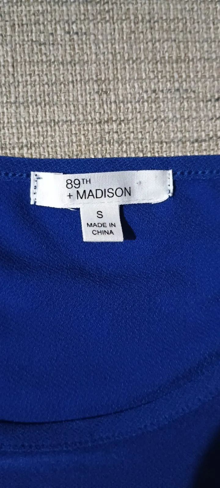 Women’s Cobalt Blue Ladder Sleeve Diamante Knit Embellished Top Size S – photo 3