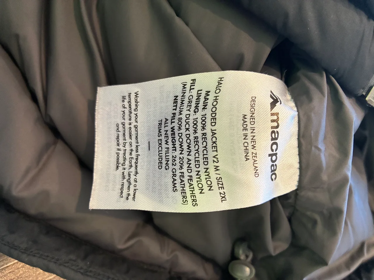MacPac Men’s XXL down puffer – photo 6