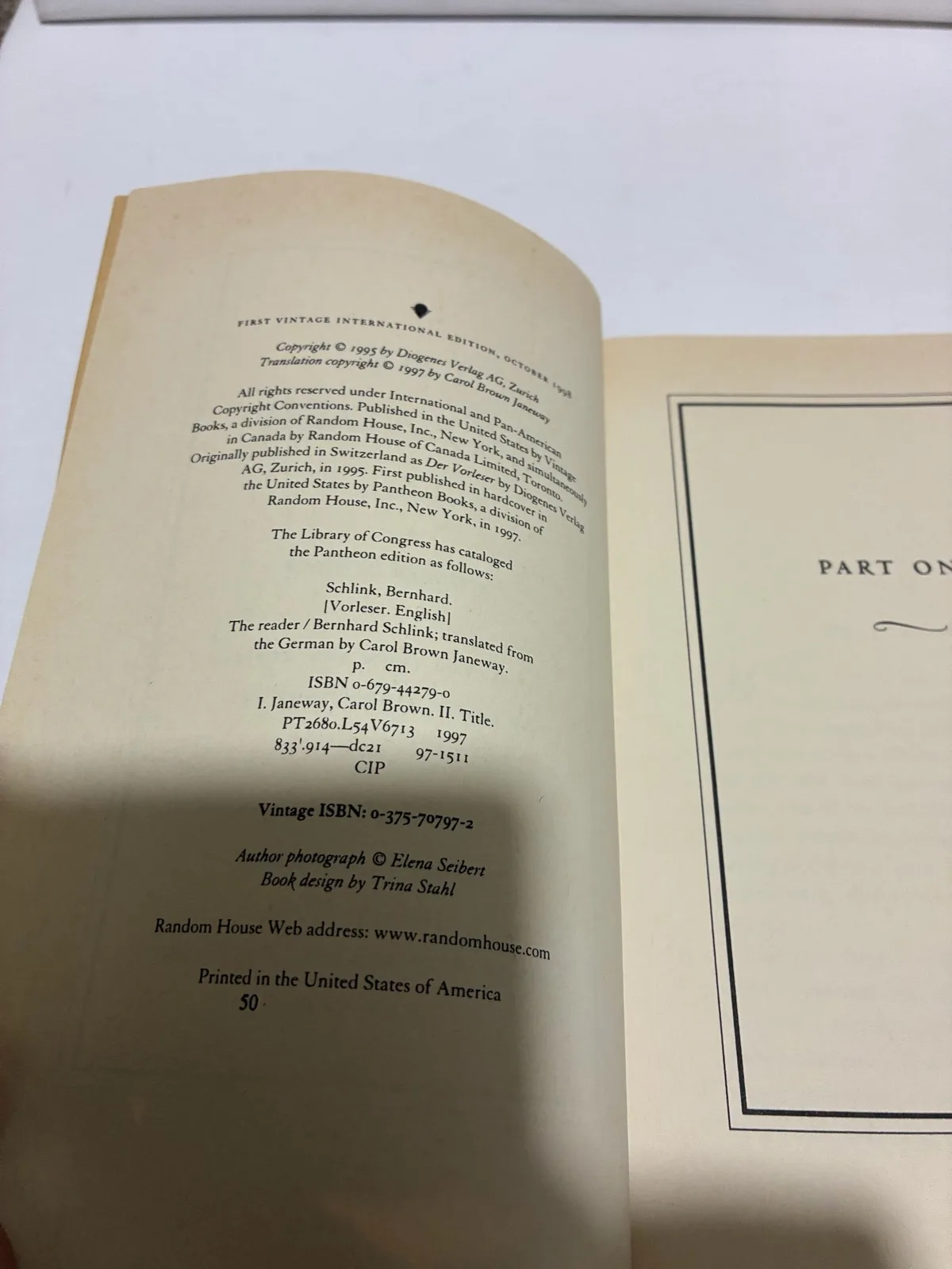 Signed paperback The Reader — photo 7