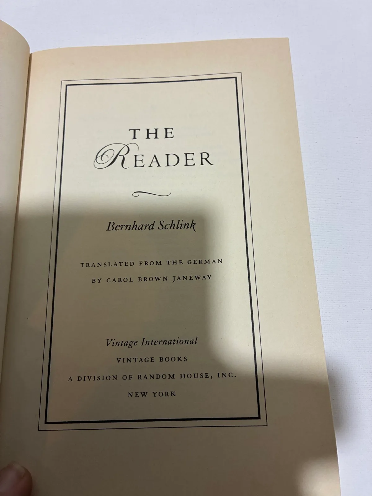 Signed paperback The Reader — photo 6