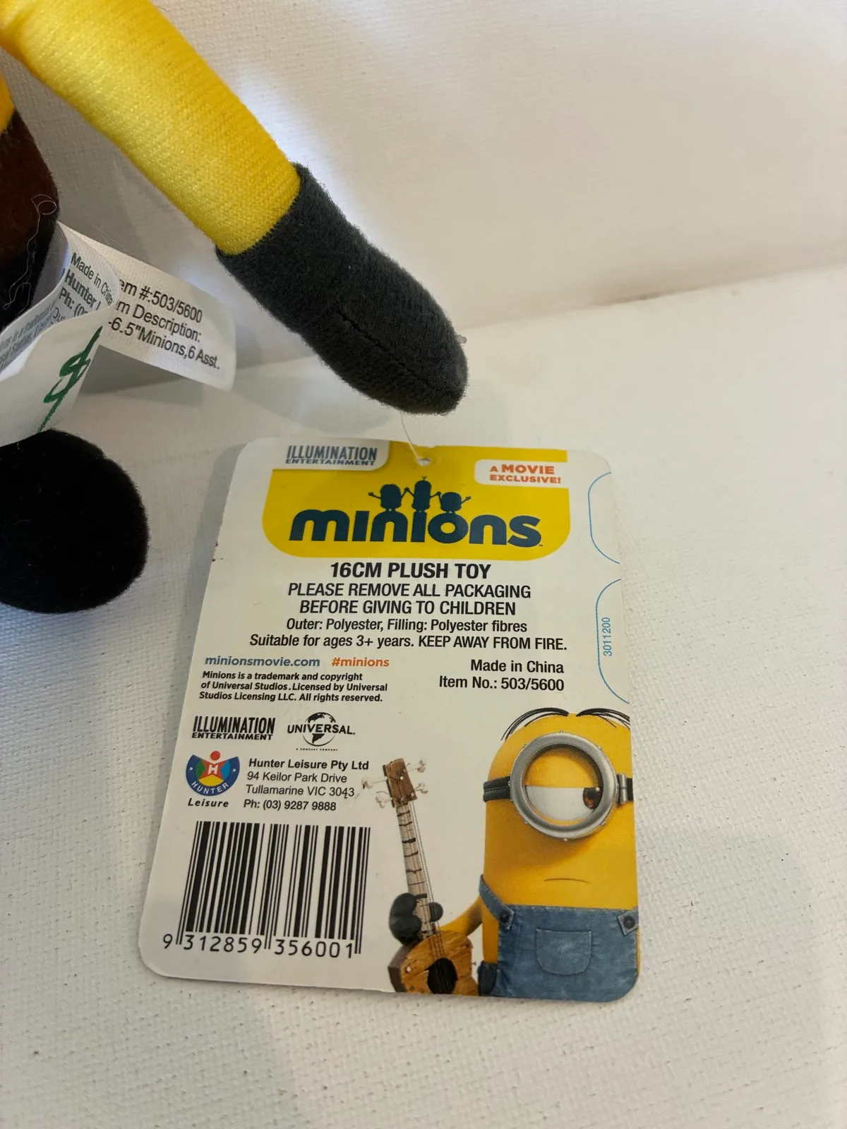 16cm minions plush with tag — photo 2