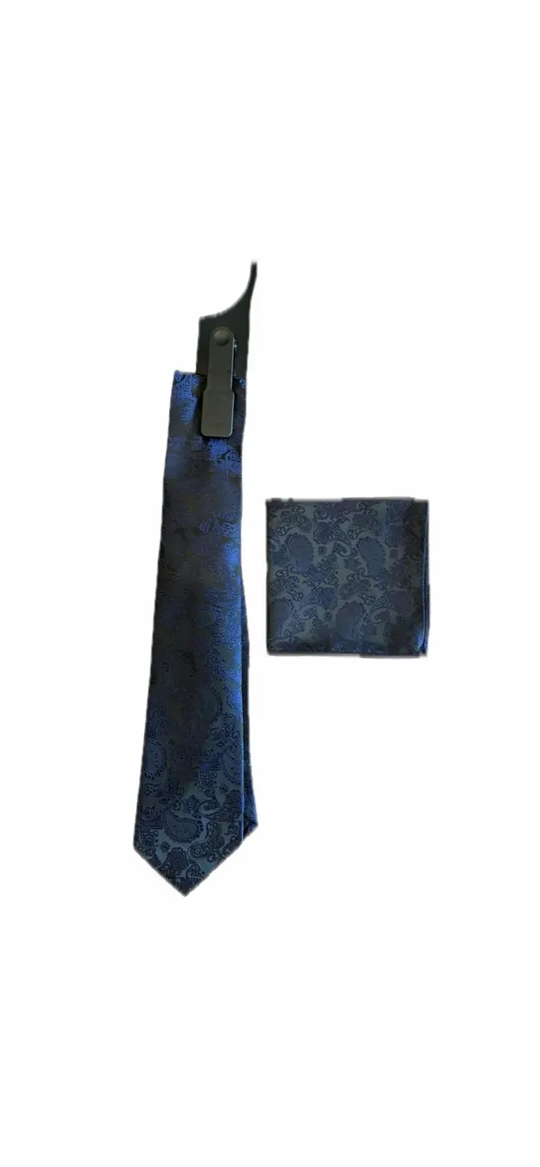 100% silk tie and pocket square set new