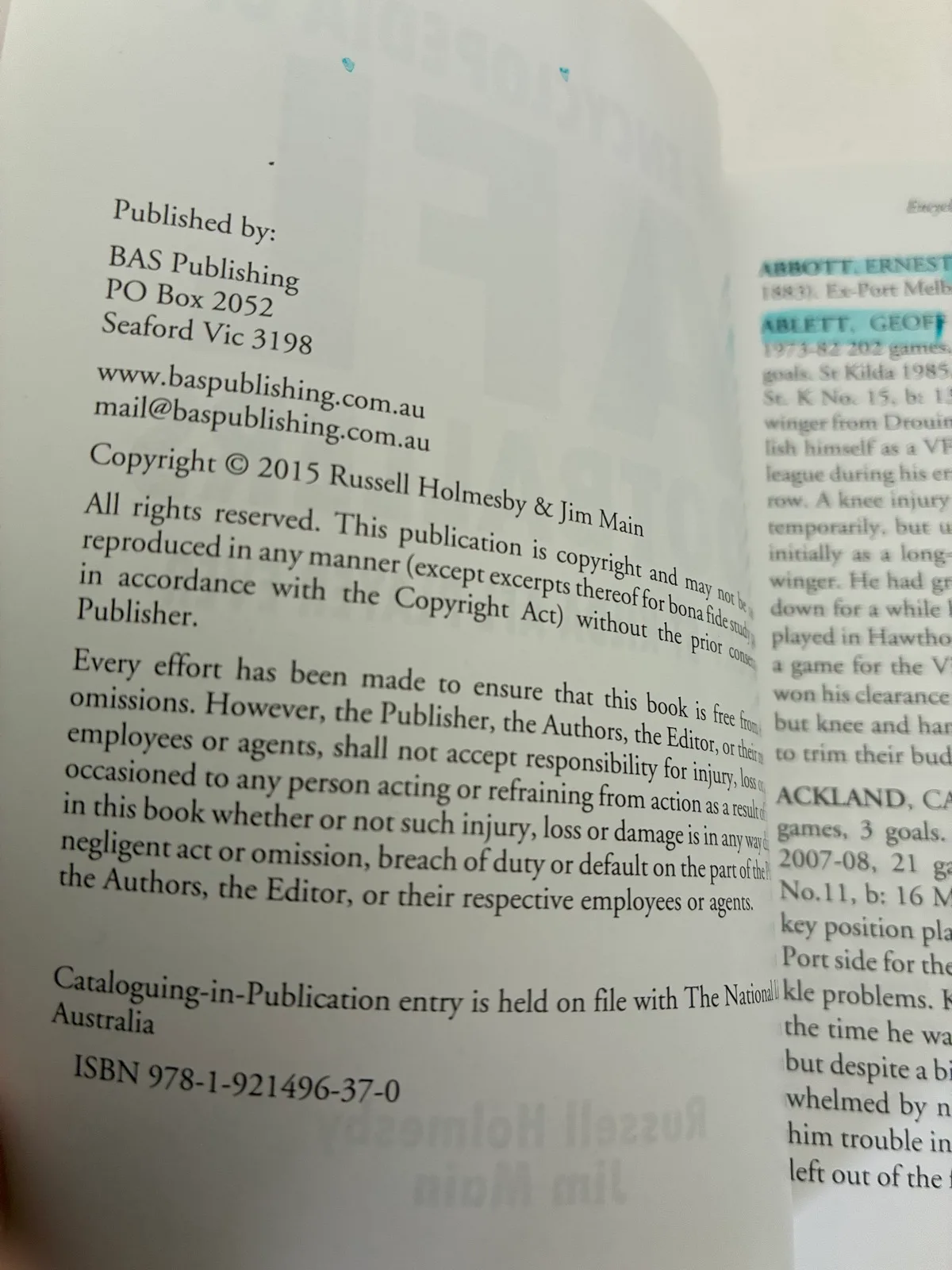 AFL St kilda pocket size paperback – photo 4