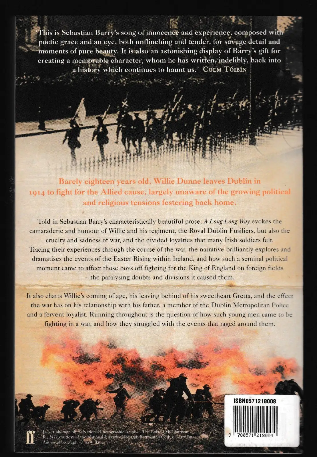A Long Long Way by Sebastian Barry. Ref: B6414 – photo 4