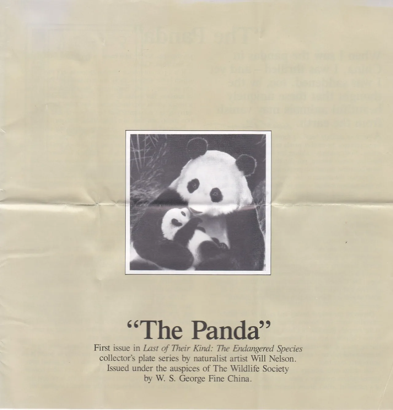 The Panda + The Snow Leopard + The Red Wolf Bradford Plates. As New. Ref: PLT009 – photo 9