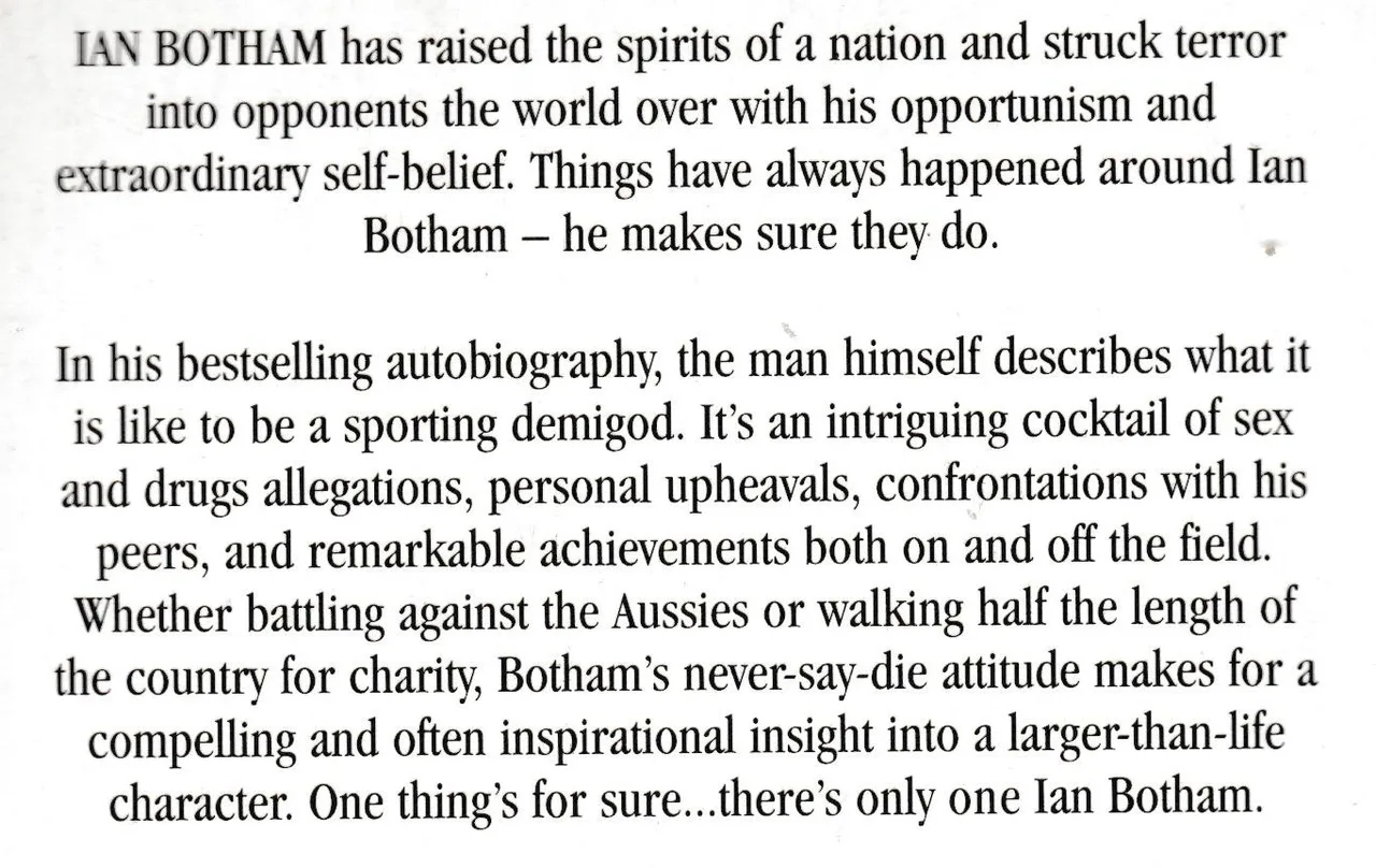 Botham - My Autobiography by Peter Hayter. Ref: B6420 – photo 2
