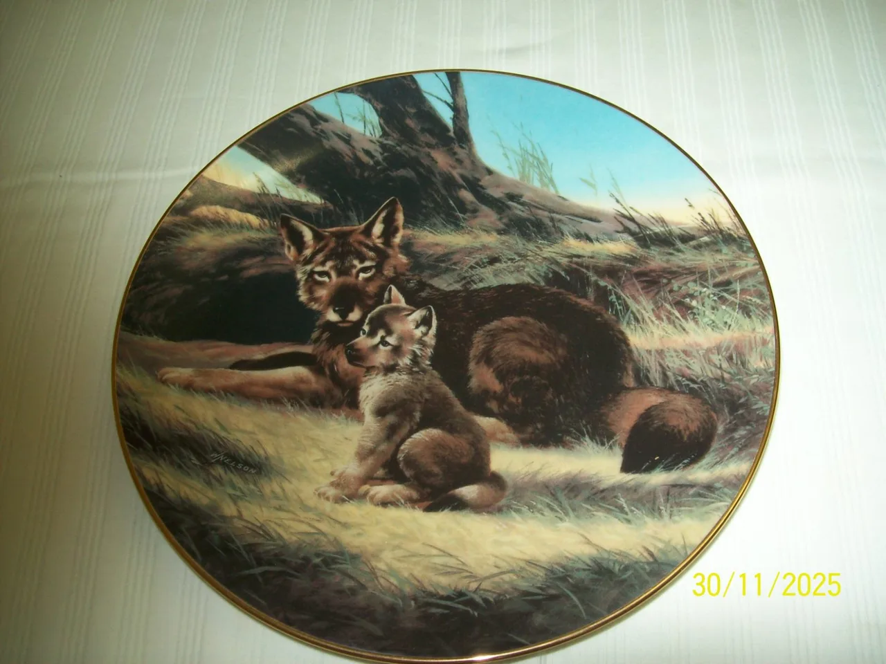 The Panda + The Snow Leopard + The Red Wolf Bradford Plates. As New. Ref: PLT009 – photo 7