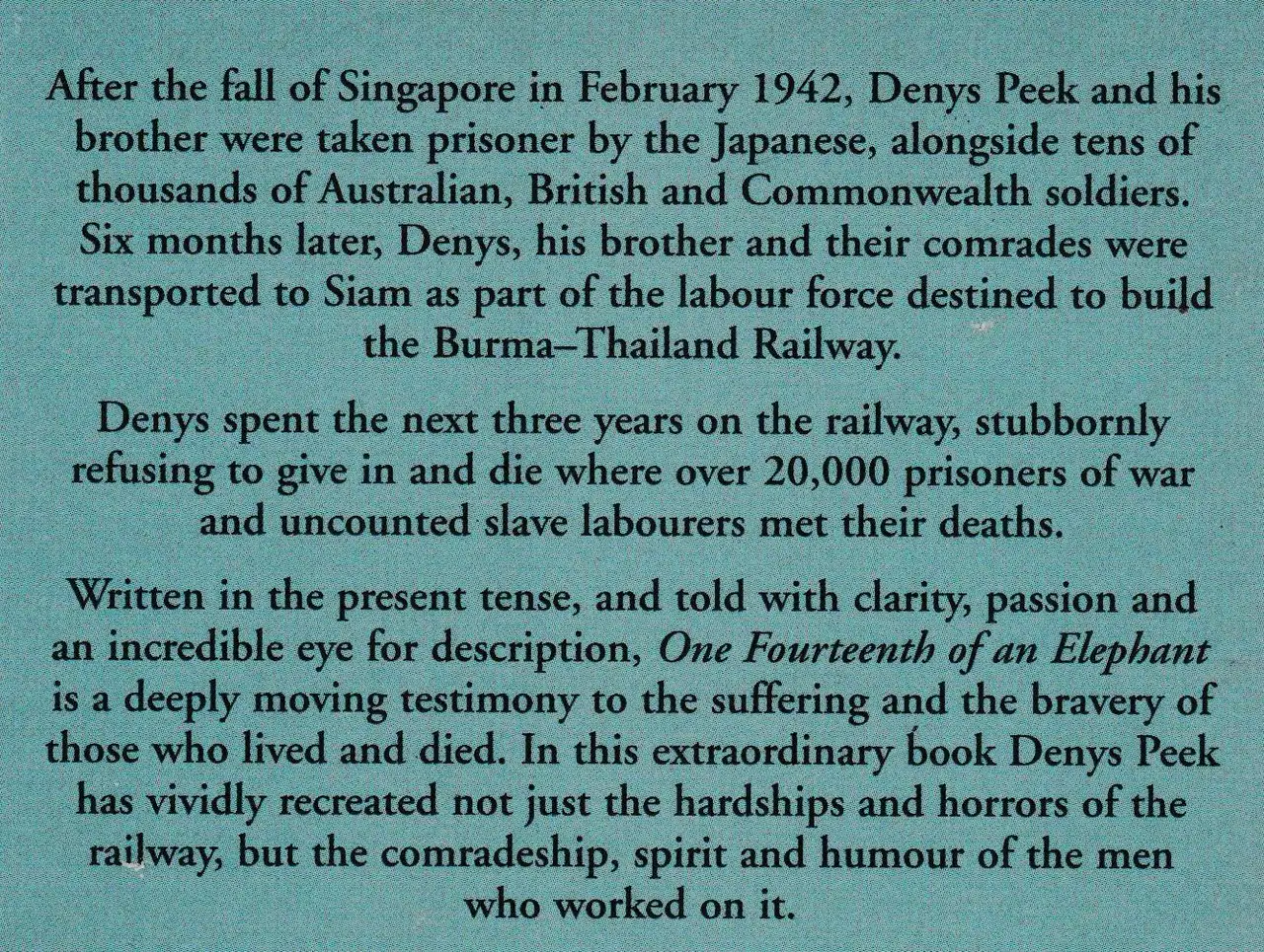 One Fourteenth Of An Elephant by Ian Denys Peek. Ref: B6409 – photo 2