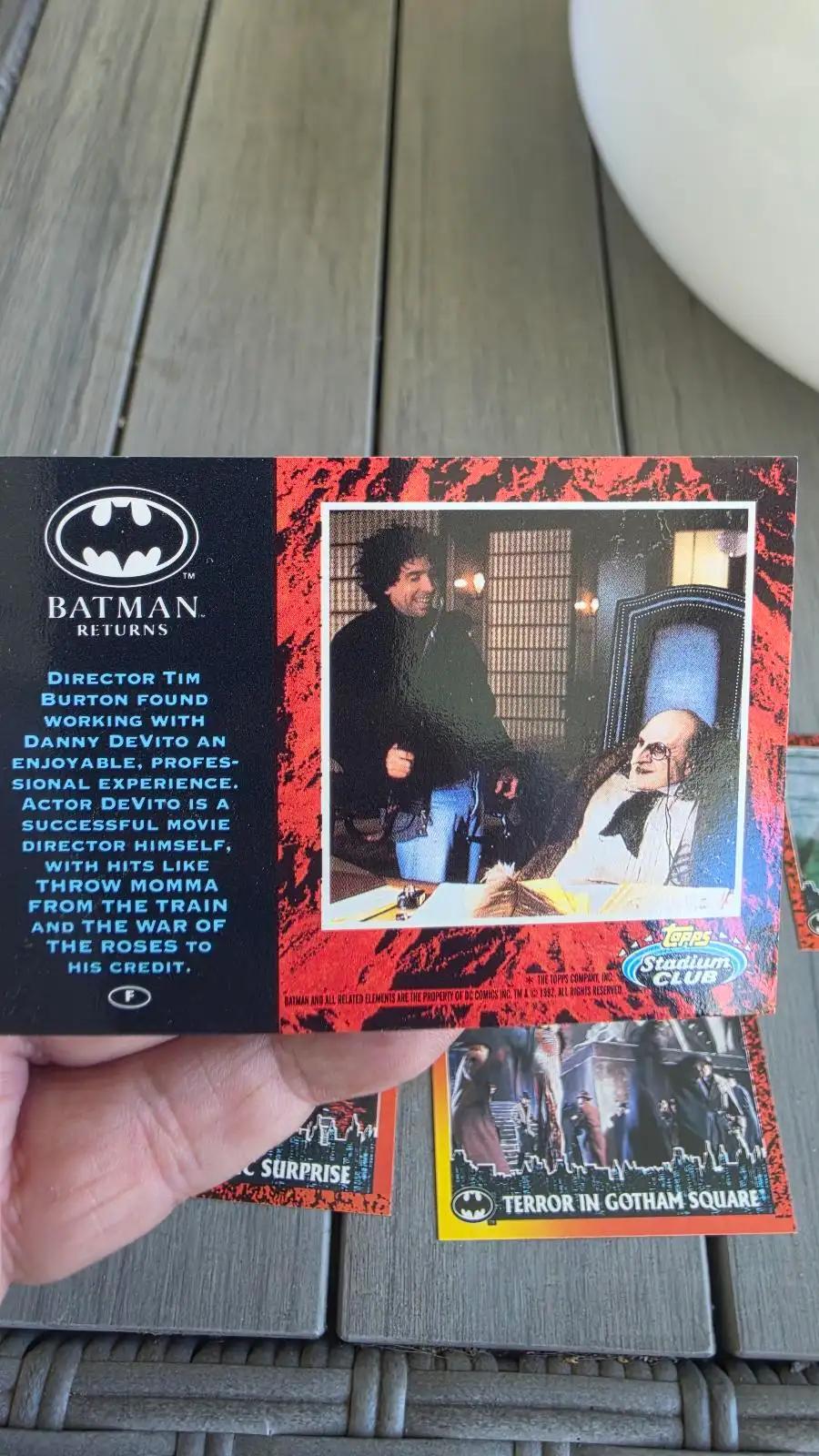 Batman Returns 1992 — Topps Stadium Club — 9 Vintage Cards — Mixed Lot – photo 3