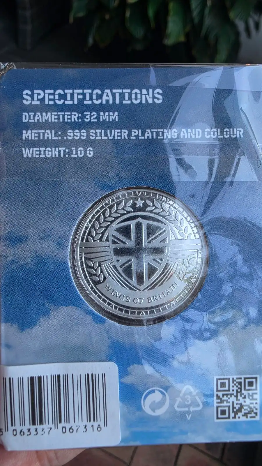 Wings of Britain — Silver-Plated Medallion — Hawker Sea Harrier 1978 — New Seale – photo 4