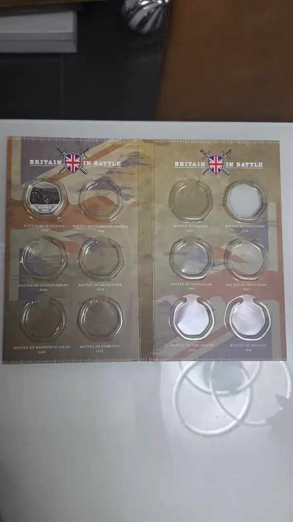 Solomon Islands 50c Battle of Hastings — Limited Mintage 9,999 — Silver-Plated C