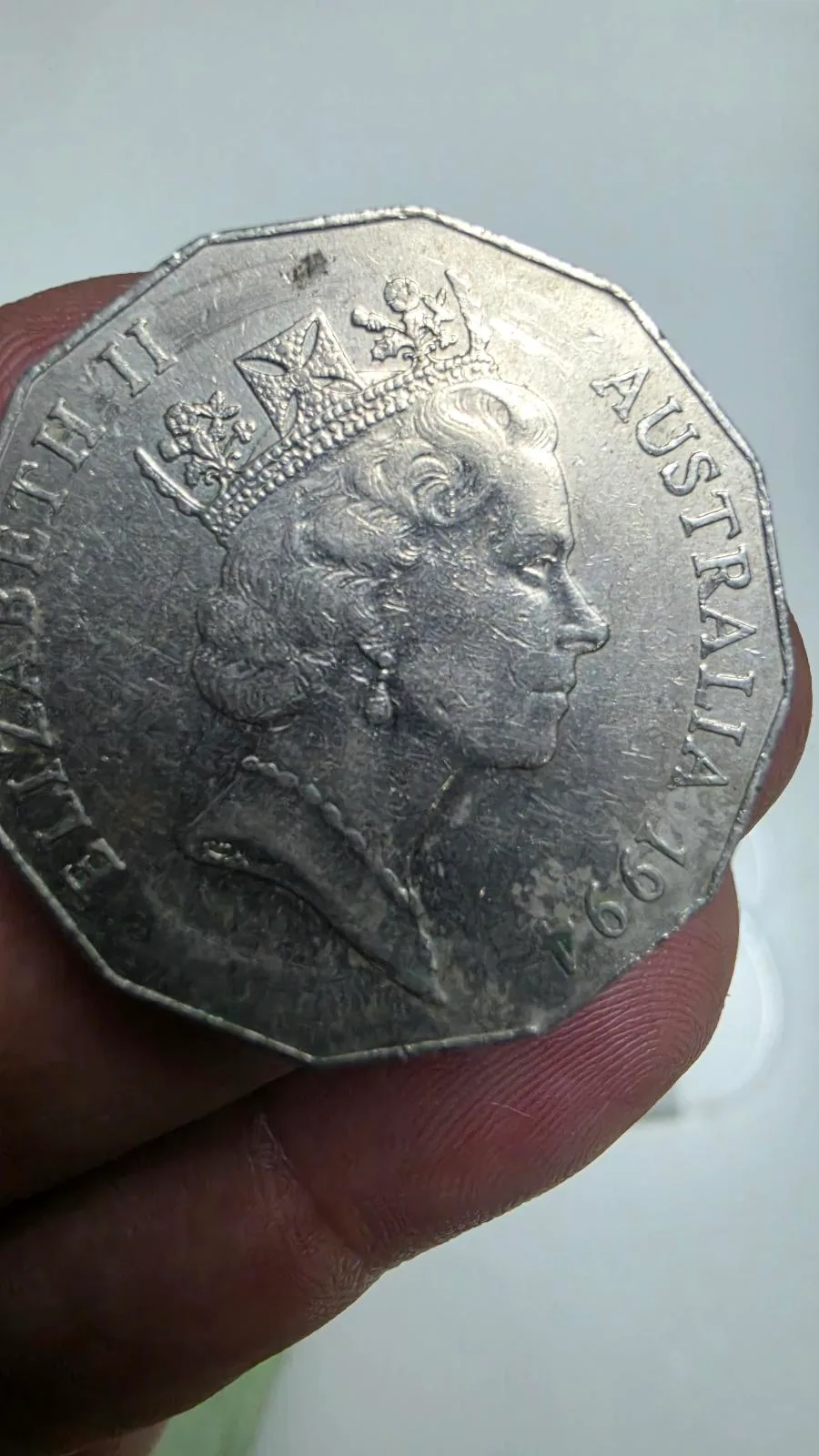 1994 Year of the Family 50 Cent Coin - Wide Date Variety - Circulated – photo 3