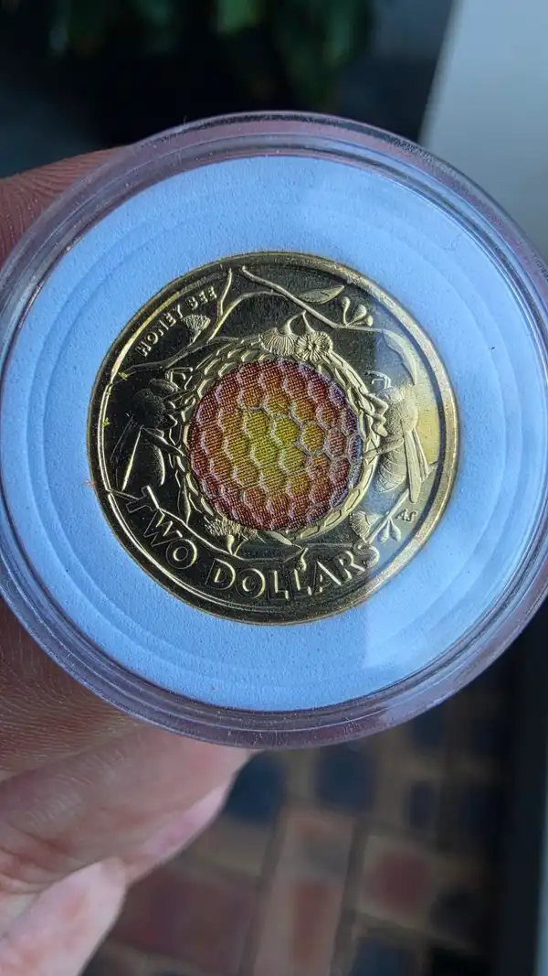 2022 Australian Honey Bee Coloured $2 Coin — Uncirculated in Capsule