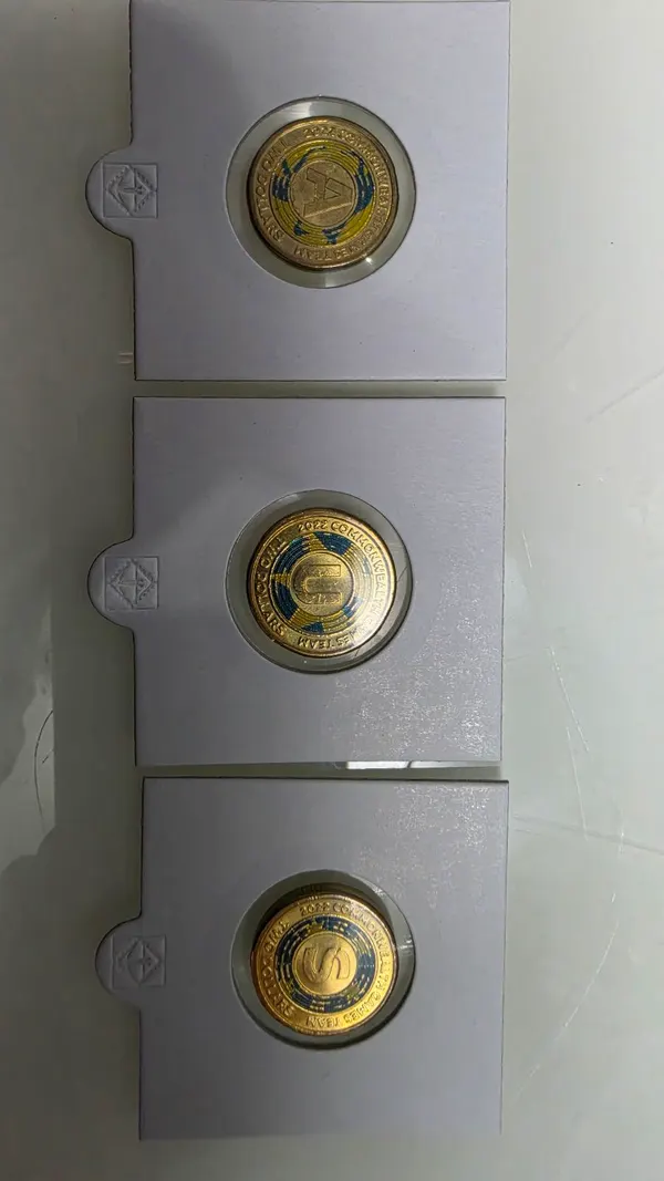 🇦🇺 2022 Commonwealth Games — Complete AUS Set • 3 x $2 Coloured Coins