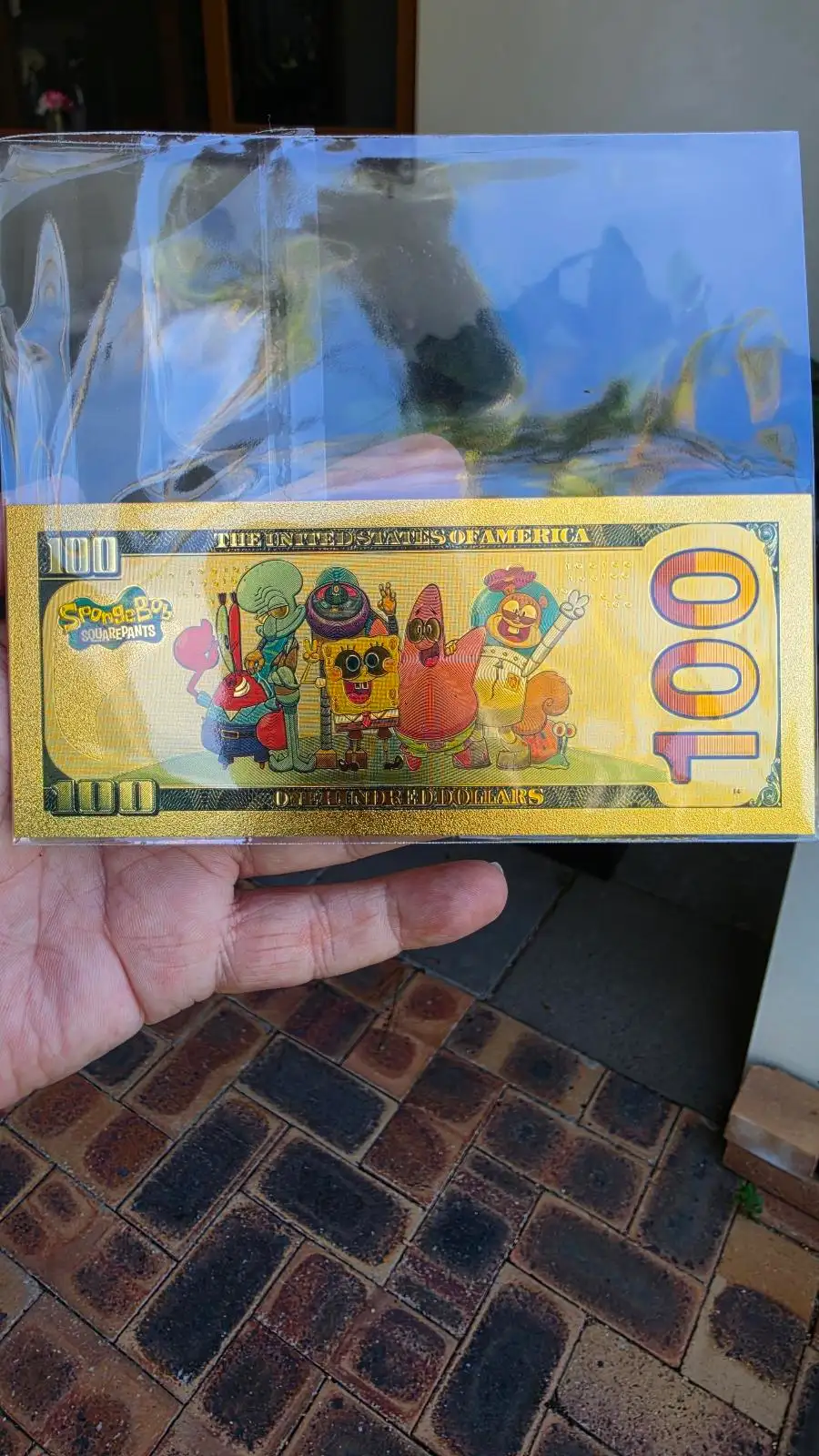 SpongeBob SquarePants — Sandy Cheeks — 24k Gold Foil Collectible Note — New – photo 2