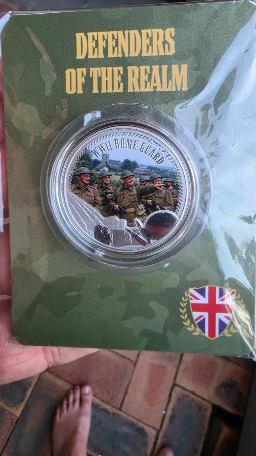 Defenders of the Realm — WWII Home Guard — Silver-Plated Medallion — New Sealed – photo 3