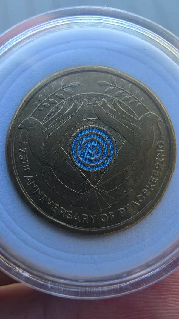 2022 75th Peacekeeping Anniversary — Blue Dove — Coloured $2 — Capsuled