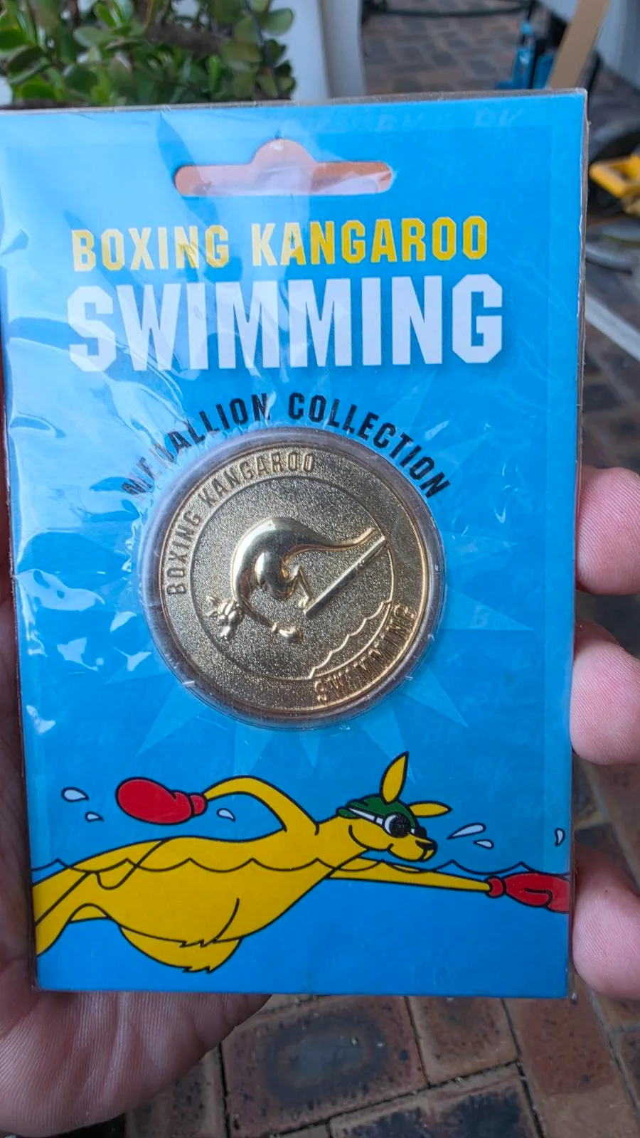 Boxing Kangaroo 2004 — 3 Medallions: Swimming, Rugby, Basketball — Australia Pos – photo 2