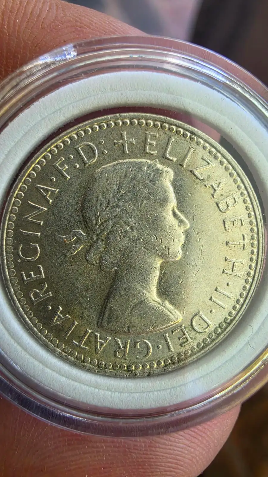 1963 Australian Shilling — QEII — 50% Silver — Nice Circulated – photo 2