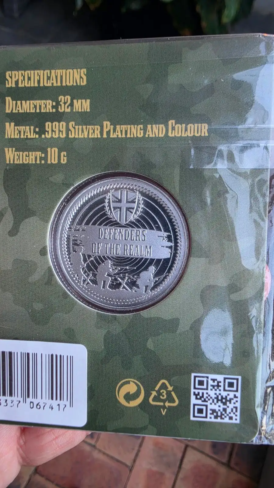 Defenders of the Realm — WWII Home Guard — Silver-Plated Medallion — New Sealed – photo 4