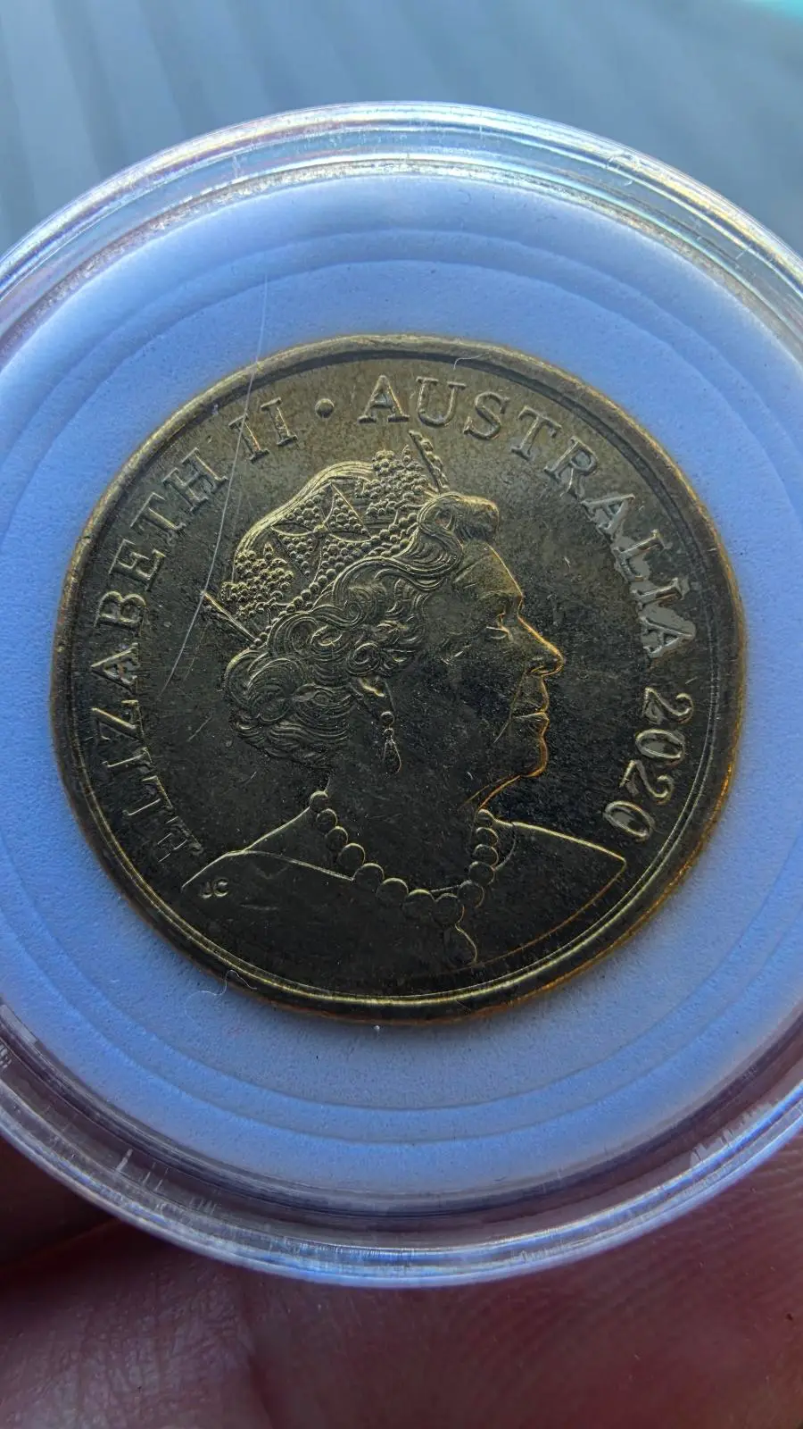2020 End of WWII 75th — Blue Spiral Dove — Coloured $2 — Capsuled – photo 2