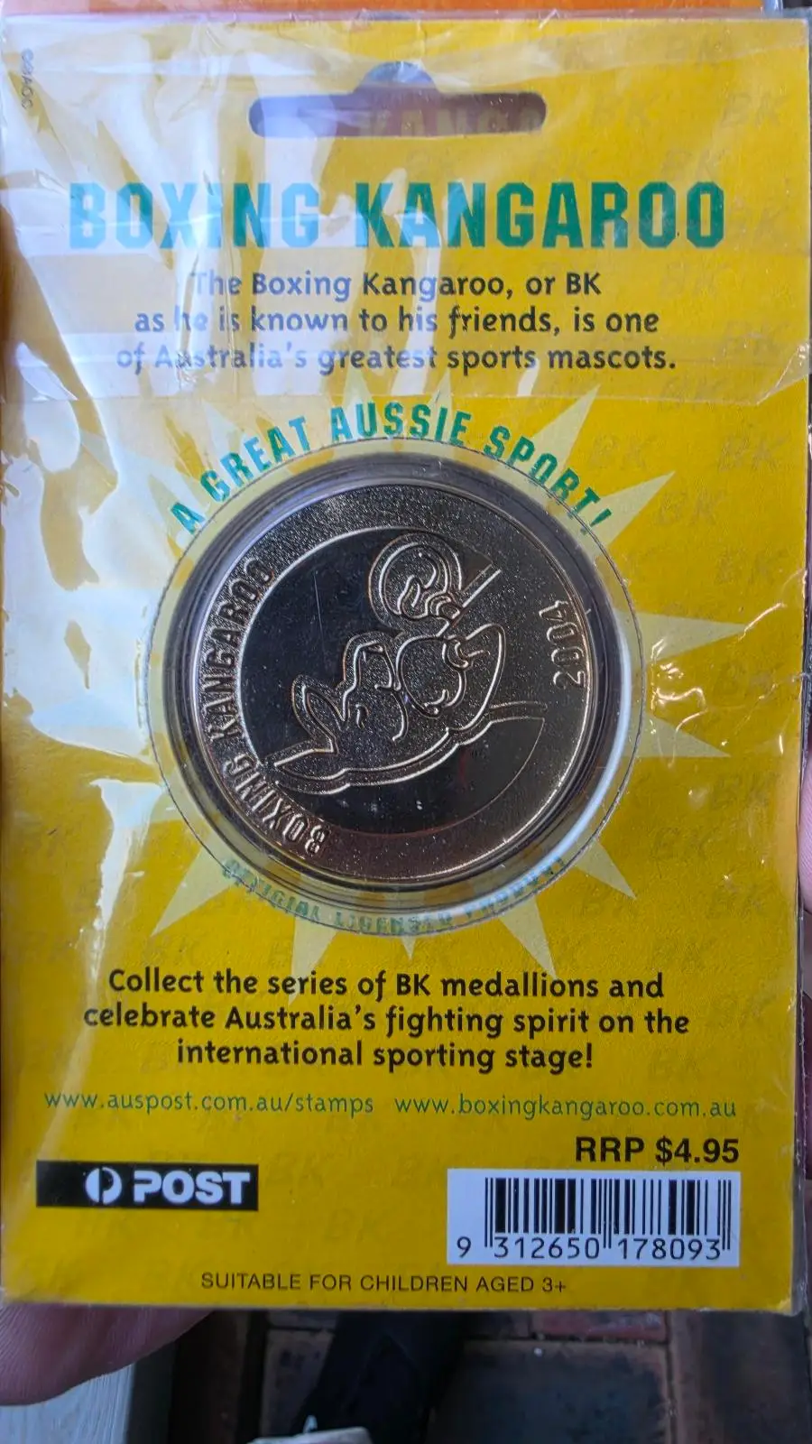 Boxing Kangaroo 2004 — 3 Medallions: Swimming, Rugby, Basketball — Australia Pos – photo 5